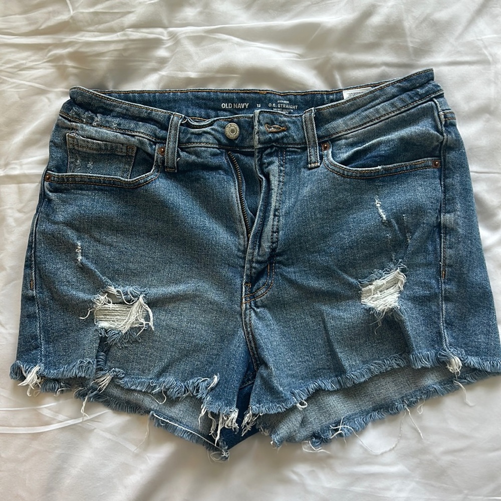 Old Navy O.G. Straight High-Rise Secret Smooth Pockets Jean Shorts